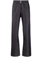 Sss World Corp Repeat Logo Print Track Trousers - Black