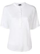 Joseph Mandarin Collar Top - White