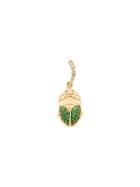 Aurelie Bidermann Mini Scarab Tsavorite And Diamond Pendant - Metallic
