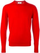 Ami Alexandre Mattiussi Classic Pullover, Men's, Size: Small, Red, Merino