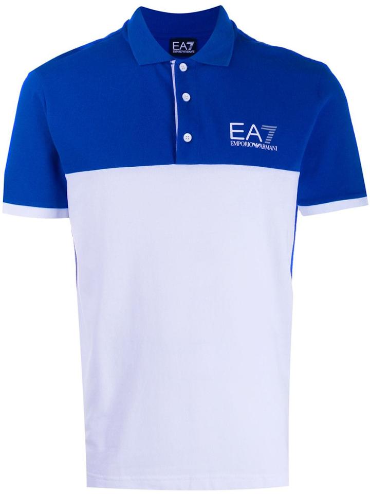 Ea7 Emporio Armani Logo Sports Polo T-shirt - White