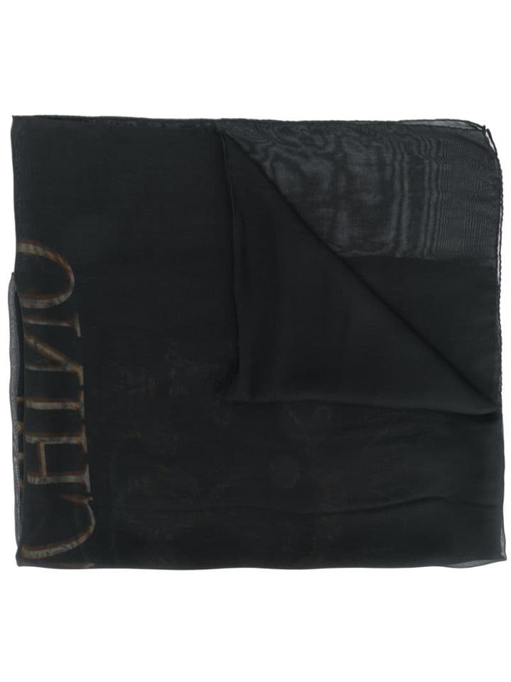 Moschino Baroque Logo Scarf - Black