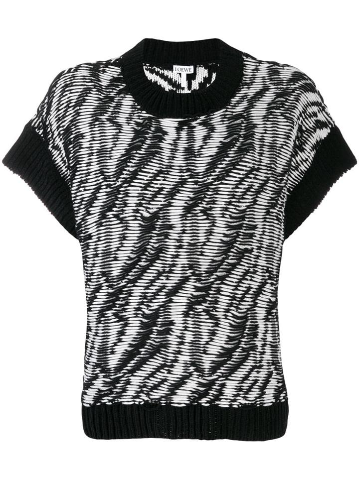 Loewe Textured-knit Jumper - Black
