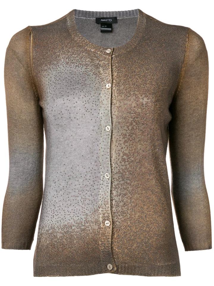 Avant Toi Button-up Cardigan - Nude & Neutrals