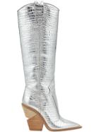 Fendi Pointed Toe Cowboy Boots - Silver