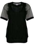 P.a.r.o.s.h. Oversized Tulle T-shirt - Black