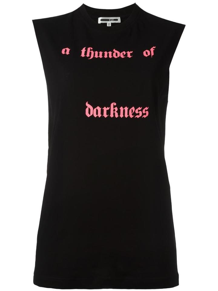 Mcq Alexander Mcqueen Sleeveless T-shirt, Women's, Size: Medium, Black, Cotton