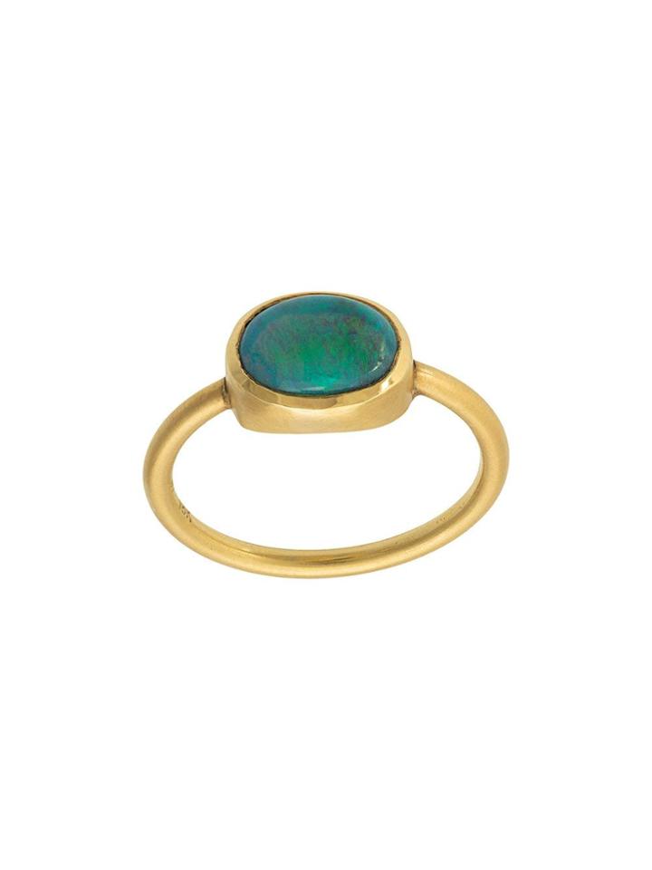 Irene Neuwirth 18kt Yellow Gold Lightning Ridge Opal Stacking Ring