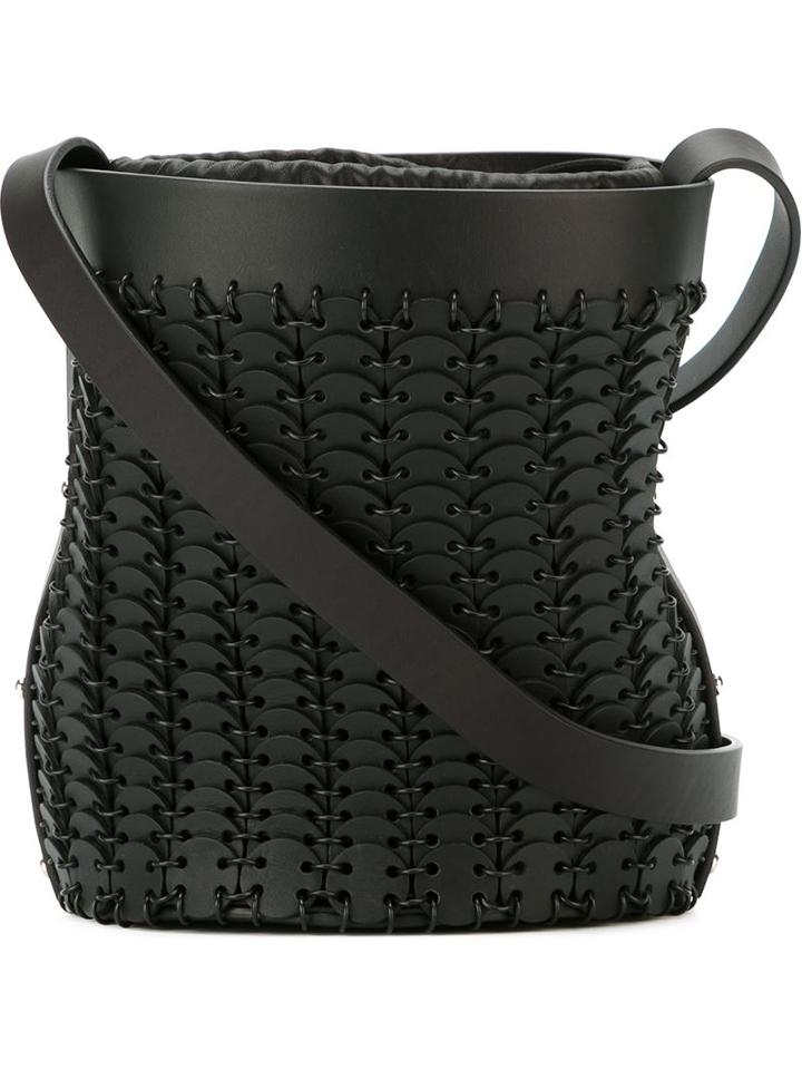 Paco Rabanne Woven Bucket Shoulder Bag