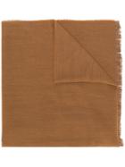 Altea Frayed Edge Scarf - Brown