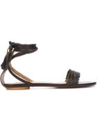 Aquazzura Sunvalley Sandals, Women's, Size: 39.5, Brown, Leather