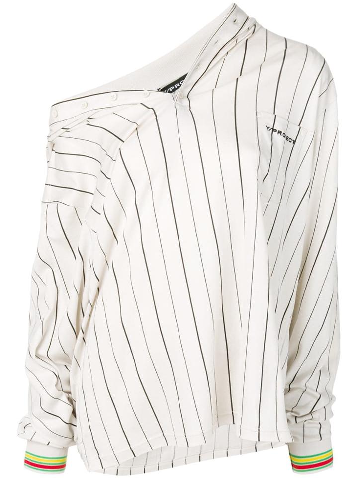 Y / Project Off The Shoulder Baseball Jersey - Grey