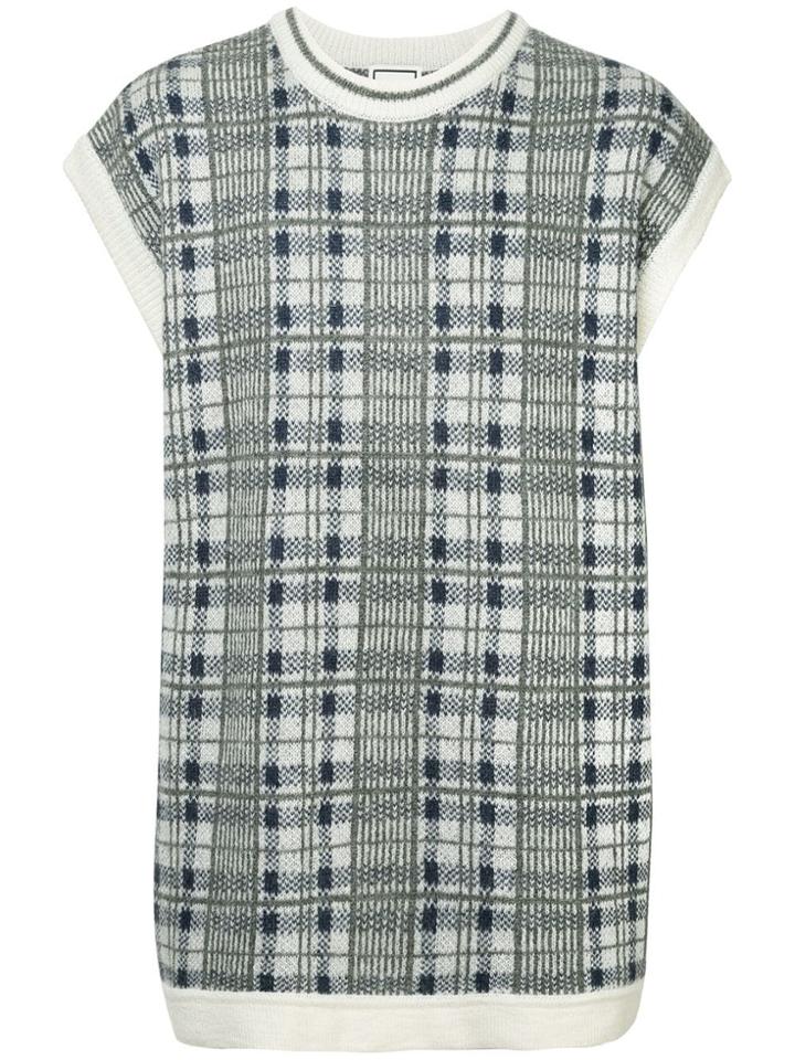 Wooyoungmi Check Oversized Vest - Multicolour