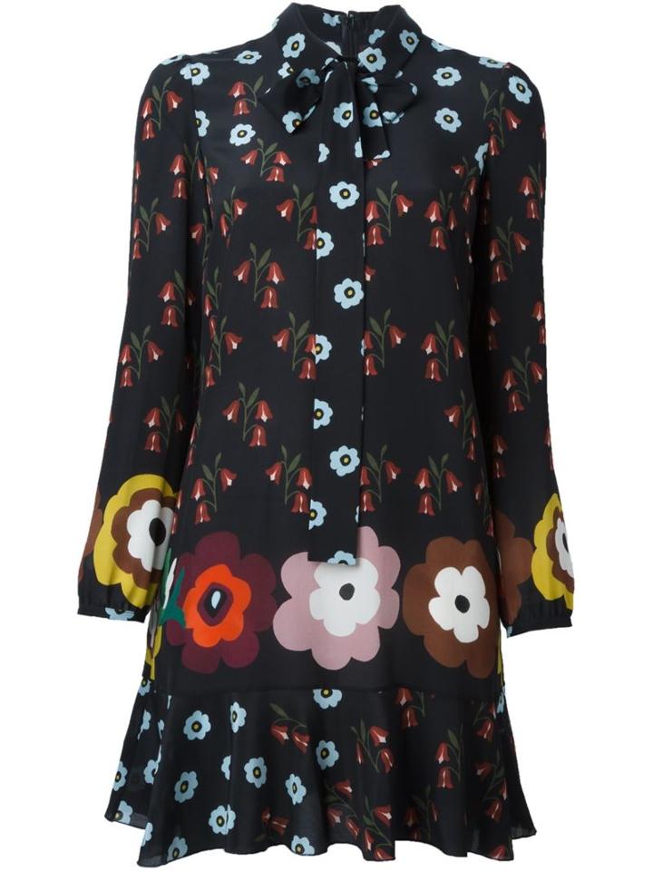 Red Valentino Floral Print Shirt Dress