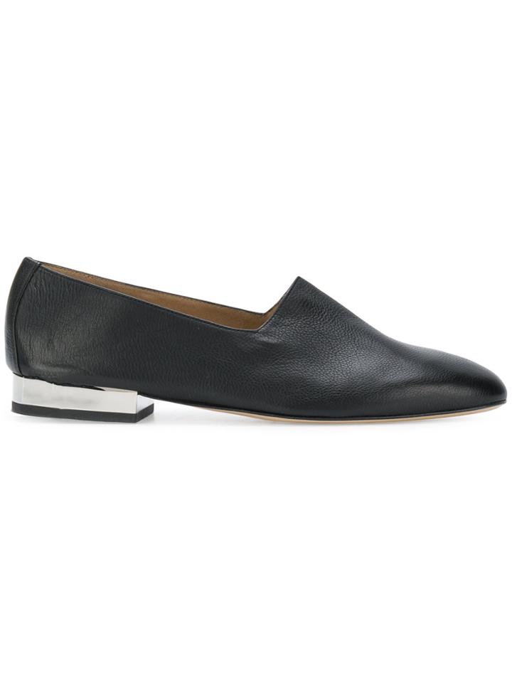 Paul Andrew Metallic Heel Pumps - Black