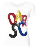 Oscar De La Renta Sequin Details T-shirt - White