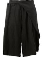 Yohji Yamamoto Asymmetric Front Culottes - Black