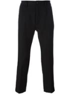 Pence Straight Cropped Trousers, Men's, Size: 44, Black, Linen/flax/polyester/virgin Wool