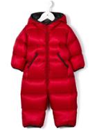 Moncler Kids Hooded Snowsuit, Toddler Girl's, Size: 18 Mth, Red