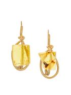 Marni Gemstone Drop Earrings - Gold