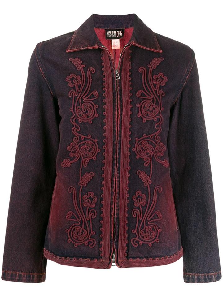 Jean Paul Gaultier Pre-owned Collared Denim Jacket - Purple