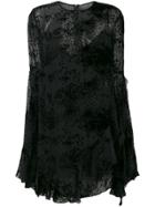 Alex Perry Long-sleeve Flared Mini Dress - Black