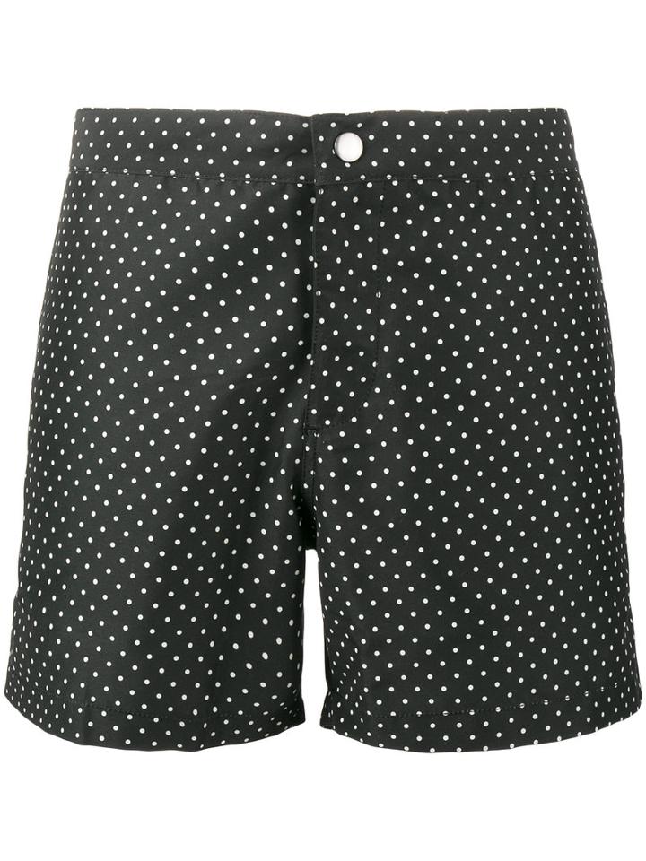 Riz Boardshorts - Buckler Short Polka Dot Swim Shorts - Men - Recycled Polyester - 30, Black, Recycled Polyester