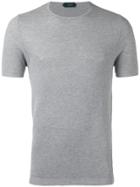 Zanone Knitted T-shirt - Grey