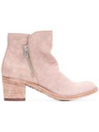 Officine Creative Side Zip Ankle Boots - Nude & Neutrals