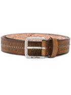 Etro Perforated Detail Belt - Brown