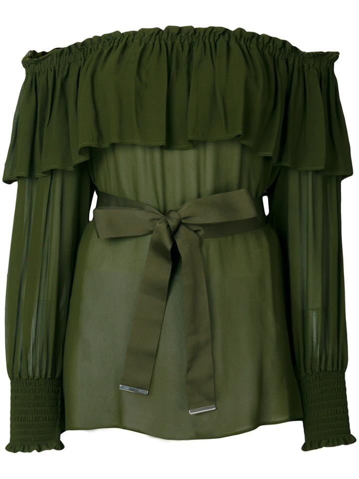 Pinko Becky Off-the-shoulder Blouse - Green