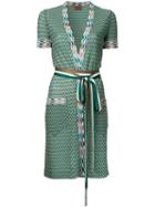 Missoni Zig-zag Shortsleeved Belted Cardigan, Women's, Size: 42, Green, Viscose/cotton
