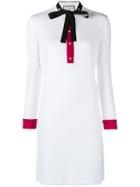 Gucci Long Sleeve Shift Dress, Women's, Size: Medium, White, Viscose/spandex/elastane/cotton
