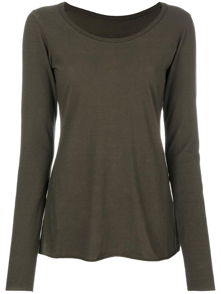 Rundholz Black Label Boat Neck Long Sleeve T-shirt - Green
