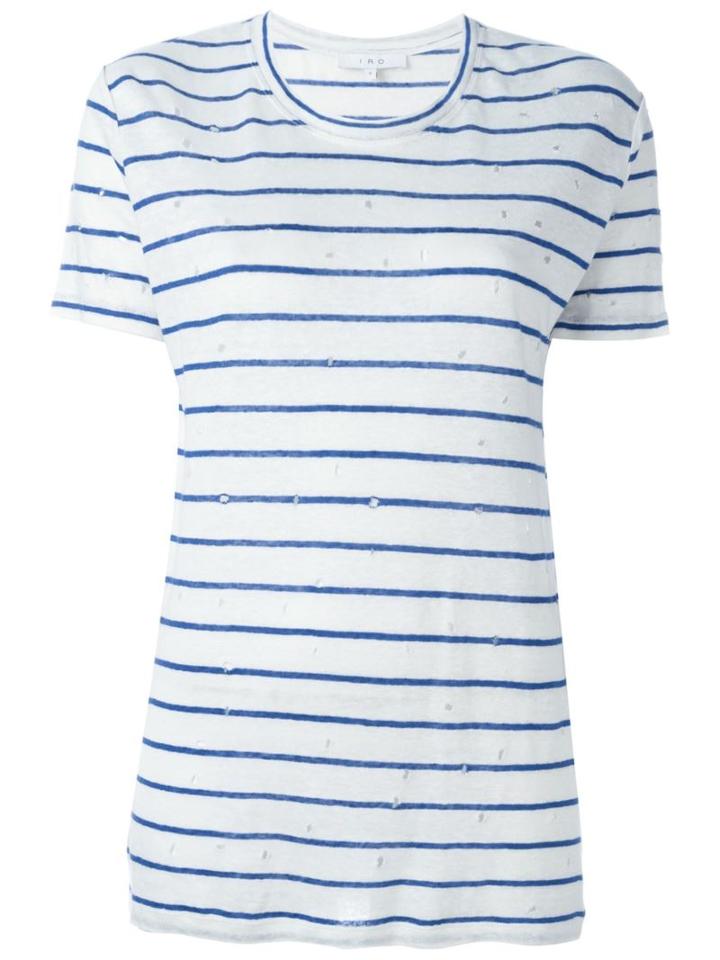 Iro Striped Distressed T-shirt