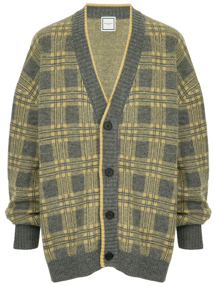 Wooyoungmi Check Oversized Cardigan - Multicolour