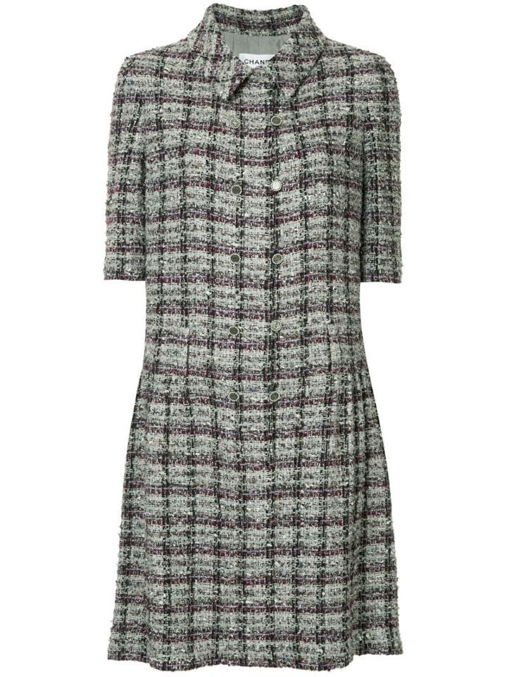 Chanel Pre-owned Short Sleeve Tweed One Piece Dress - Multicolour