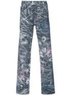 Charles Jeffrey Loverboy Chalk Madness Jeans - Black