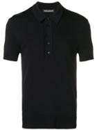 Neil Barrett Woven Polo Shirt - Black