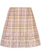Carolina Herrera Plaid A-line Mini Skirt - Multicolour