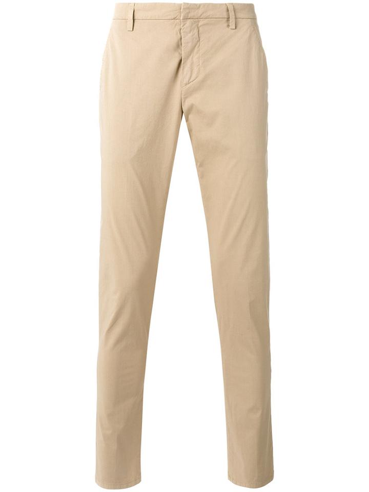 Dondup Tapered Trousers, Men's, Size: 35, Nude/neutrals, Cotton/spandex/elastane