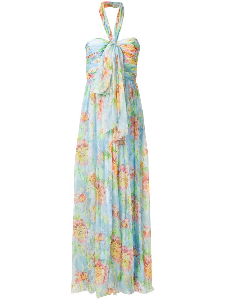 Blumarine Floral Print Gown - Multicolour