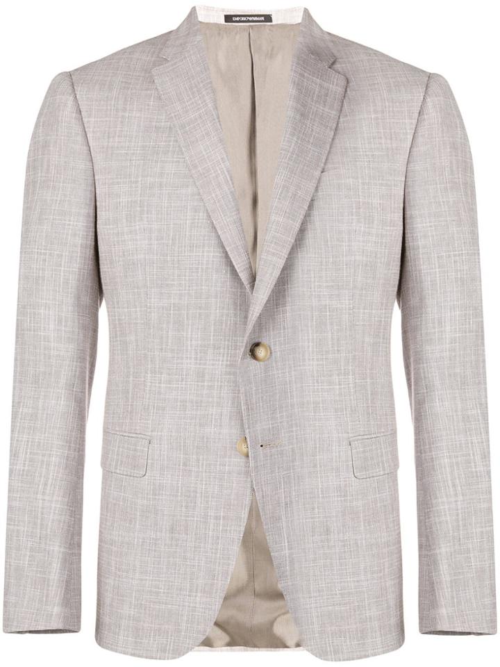 Emporio Armani Single Breasted Blazer - Neutrals