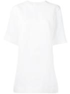 Calvin Klein Collection - Side Slits T-shirt - Women - Linen/flax/viscose - 40, Women's, White, Linen/flax/viscose