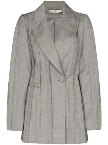 Xu Zhi Xzhi Pnlld Blzr Gry Chck - Grey