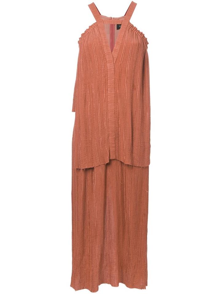 Kitx 'pleat Scrunch' Dress, Women's, Size: 6, Brown, Silk