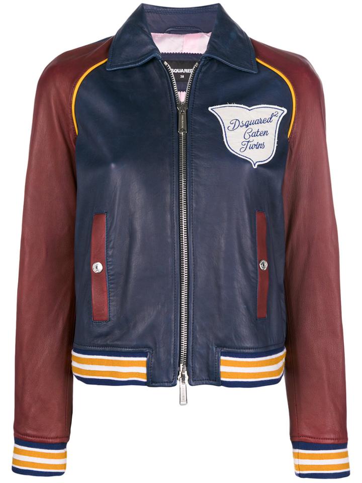 Dsquared2 Colour-block Bomber Jacket - Blue