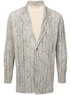 Homme Plissé Issey Miyake Embroidered Fitted Blazer - White