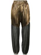 Atu Body Couture Pleated Tapered Trousers - Gold