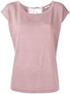 Peserico Back Tie Knitted Top - Pink